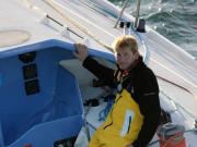 Skipper Christophe Bullens a bordo del Five Oceans of Smiles