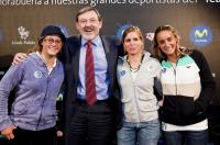 Gisela Pulido, Marina Alabau y Eunate Aguirr celerbran en Madrid sus éxirtos deportivos