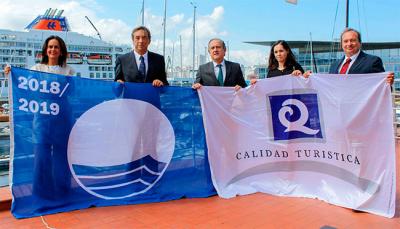 Bandera azul y “Q” de calidad,  en el náutico coruñés