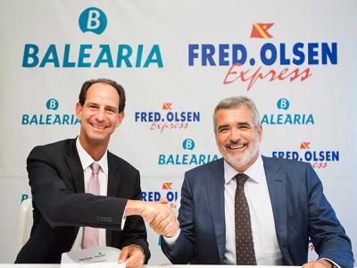 Baleària y Fred. Olsen Express firman un acuerdo para operar conjuntamente en líneas entre Canarias y la Península a través de Canary Bridge Seaways (CBS) 