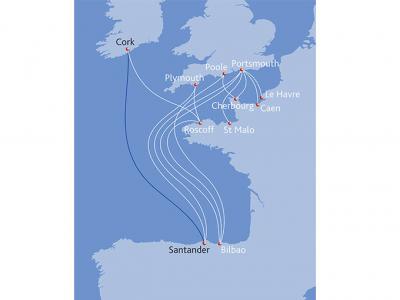 Brittany Ferries inaugurará en abril una línea directa entre Santander y el puerto irlandés de Cork 