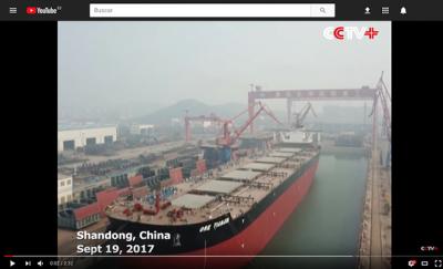  Puesto a flote en China el Ore Tienjin, el mayor granelero del mundo 