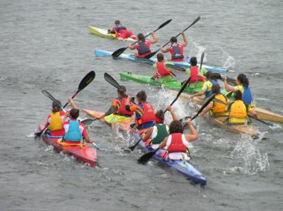 El Kayak Tudense se impone en la primera prueba de la Copa Galega de Ríos e Travesías celebrada en Portonovo