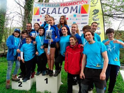 El Deportivo Miño  gana la segunda prueba de la liga gallega de promoción de slalom