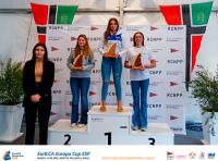 Adriana Castro campeona en absoluto femenino y Ainhoa Gómez 3ª en sub 16 Ilca 4 en la Europa cup trophy celebrada en Pollença 
